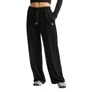 Nike Women's Sportswear Chill Knit Mid-Rise Lightweight Open-Hem Pants -Black