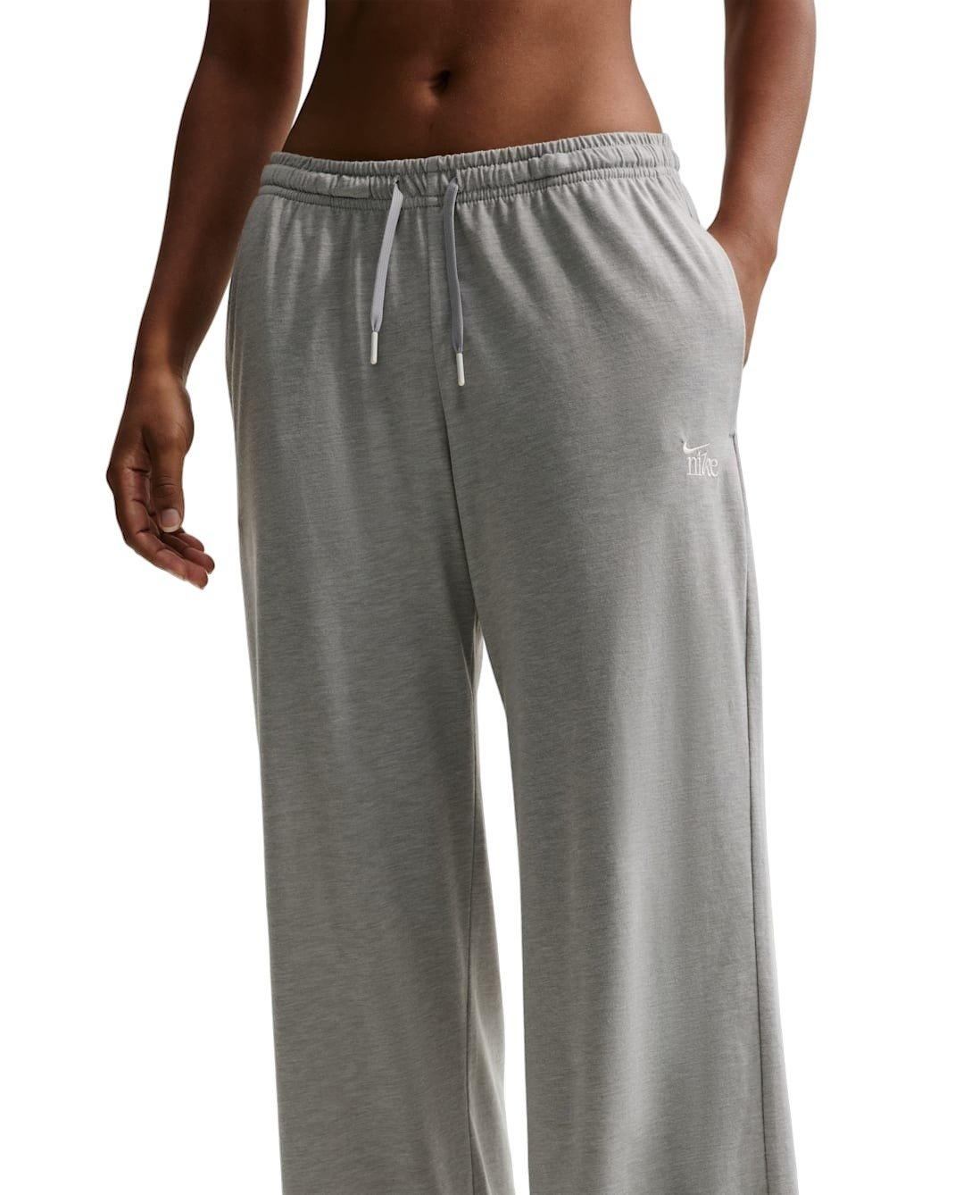 Nike Women's Sportswear Chill Knit Mid-Rise Lightweight Open-Hem Pants - Dk Grey - DK GREY Thumbnail View 1