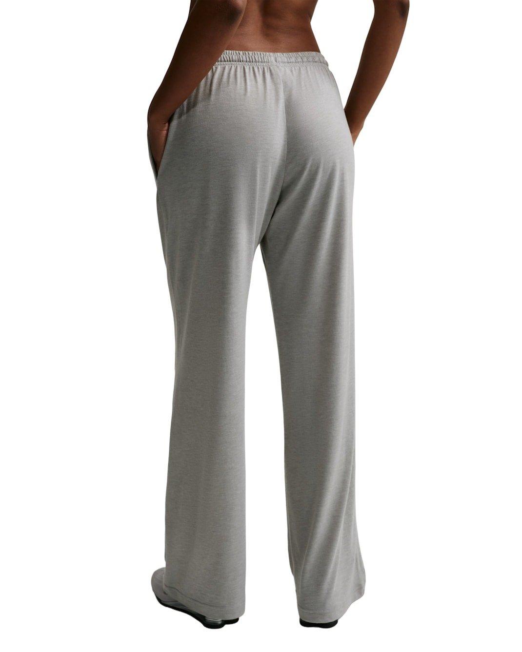 Nike Women's Sportswear Chill Knit Mid-Rise Lightweight Open-Hem Pants -Dk Grey - DK GREY Thumbnail View 2