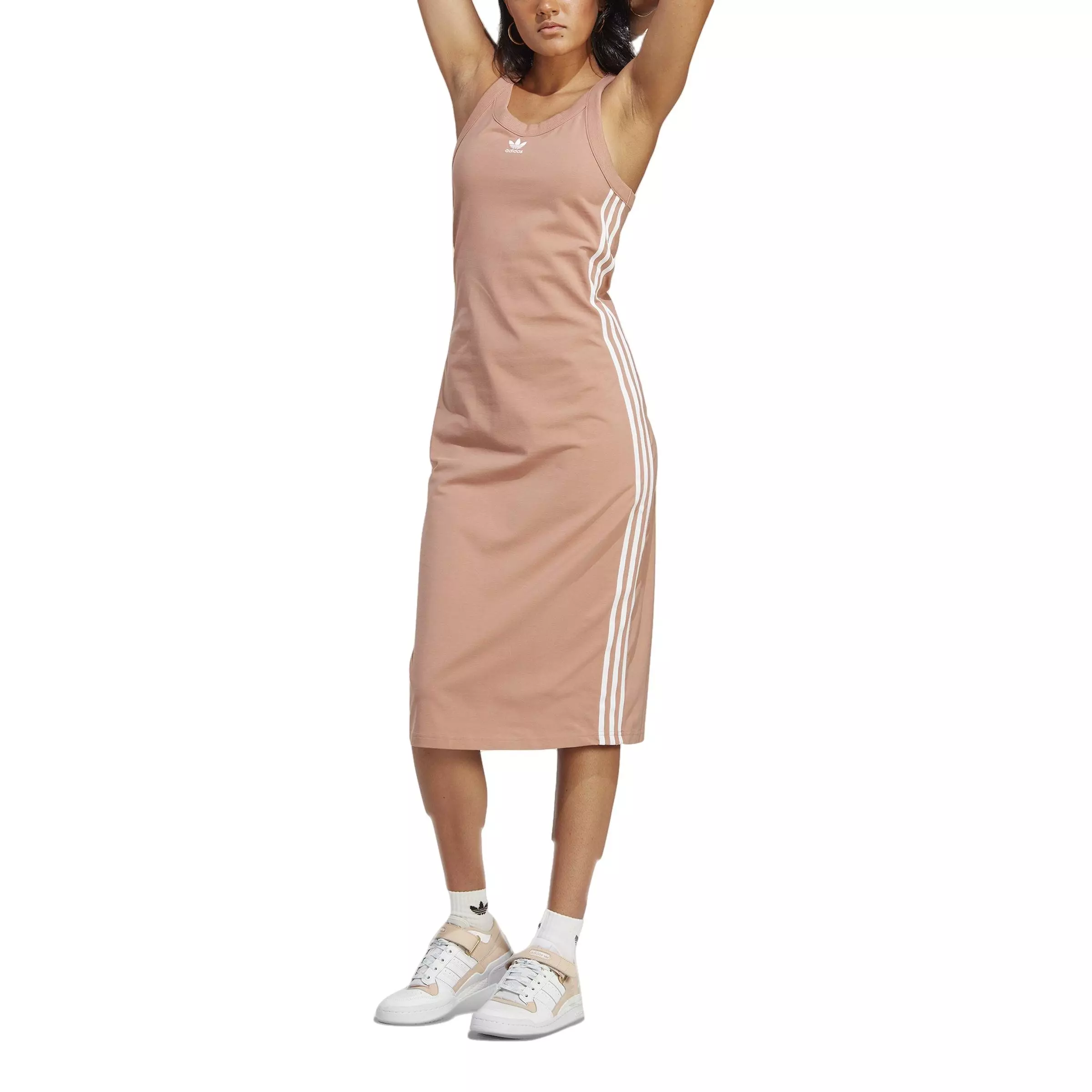 adidas Women's Long Tank Dress- Brown - BROWN