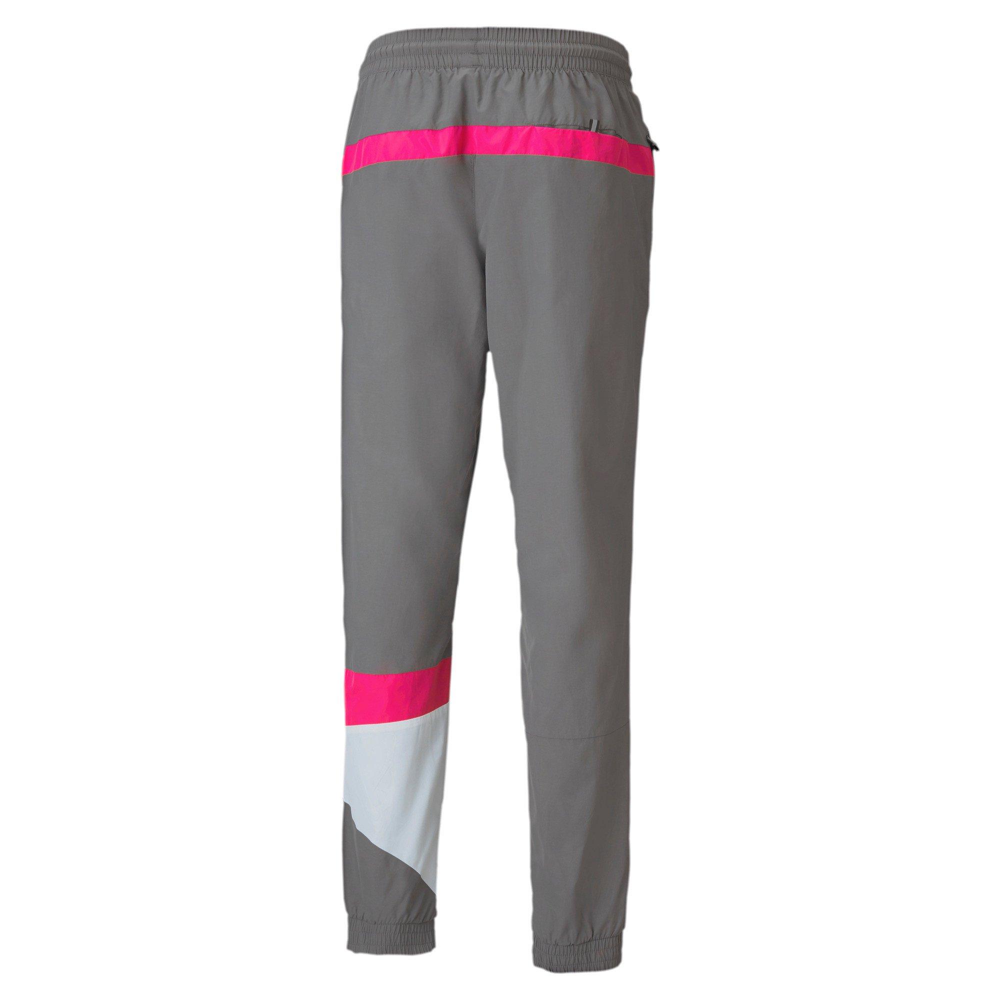 PUMA Men's Formstrip Woven Pant - GREY/PINK Thumbnail View 2