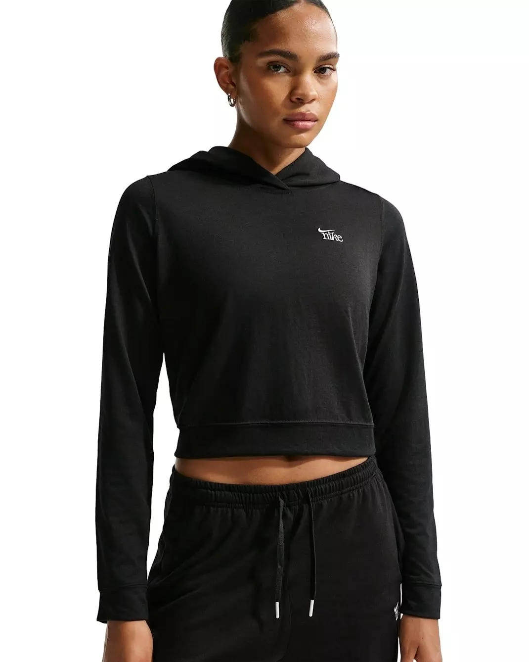 Nike Women' Sportswear Chill Knit Lightweight Hoodie -Black - BLACK