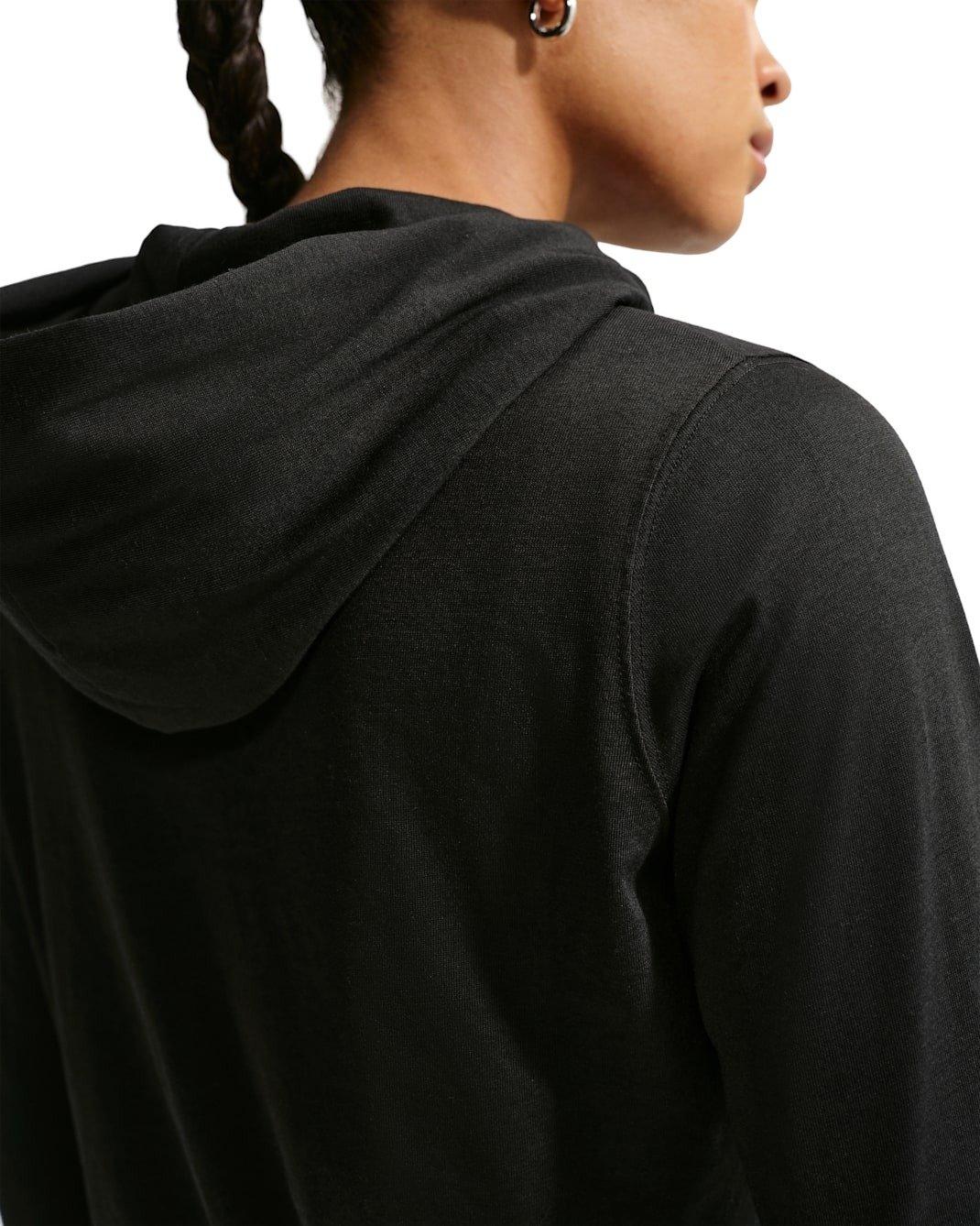 Nike Women' Sportswear Chill Knit Lightweight Hoodie -Black - BLACK Thumbnail View 2