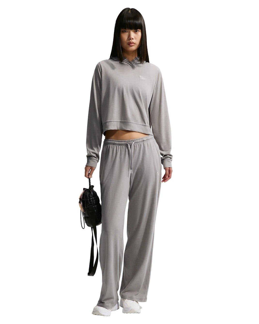 Nike Women' Sportswear Chill Knit Lightweight Hoodie -Dk Grey - DK GREY Thumbnail View 4