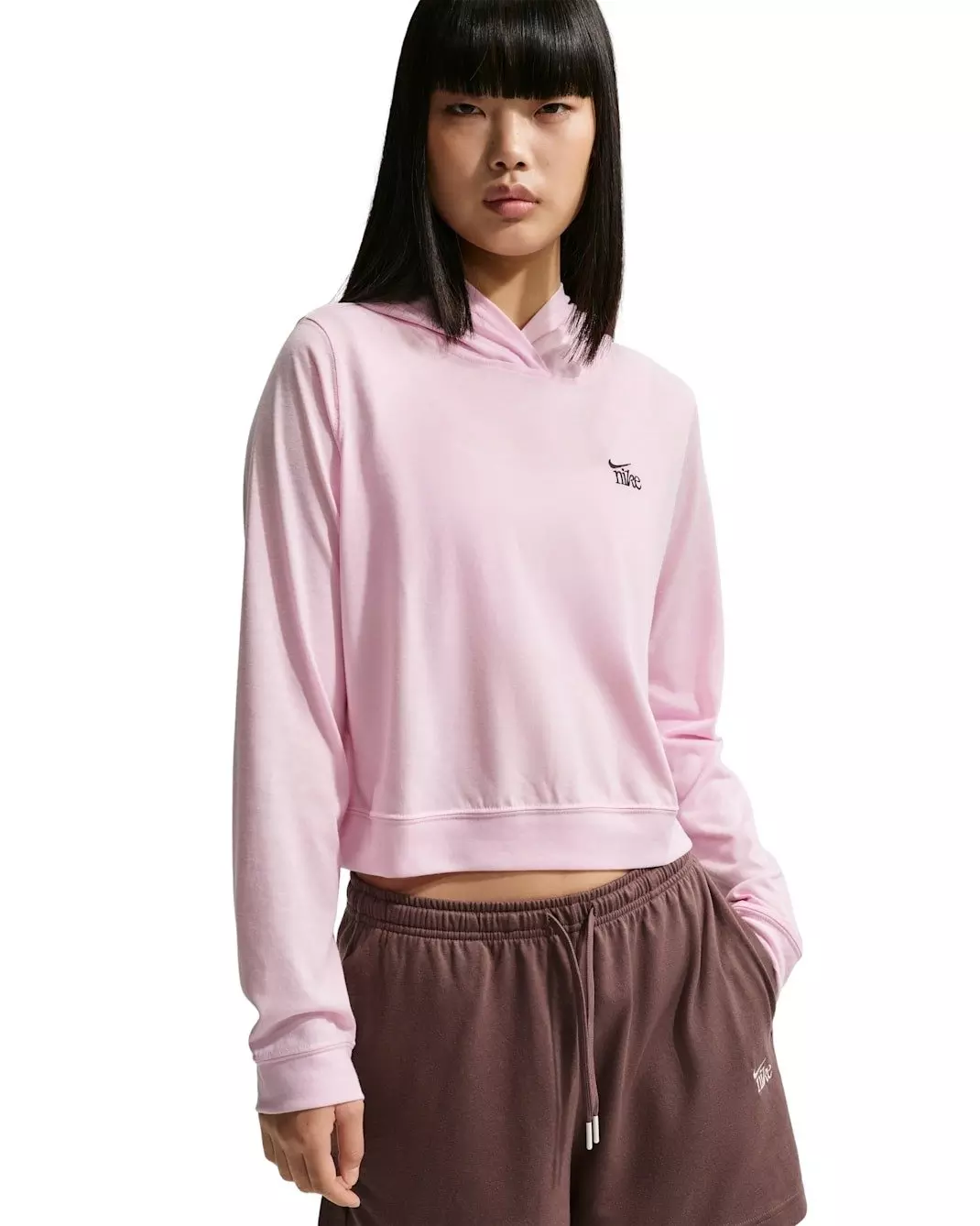 Nike Women' Sportswear Chill Knit Lightweight Hoodie -Pink - PINK