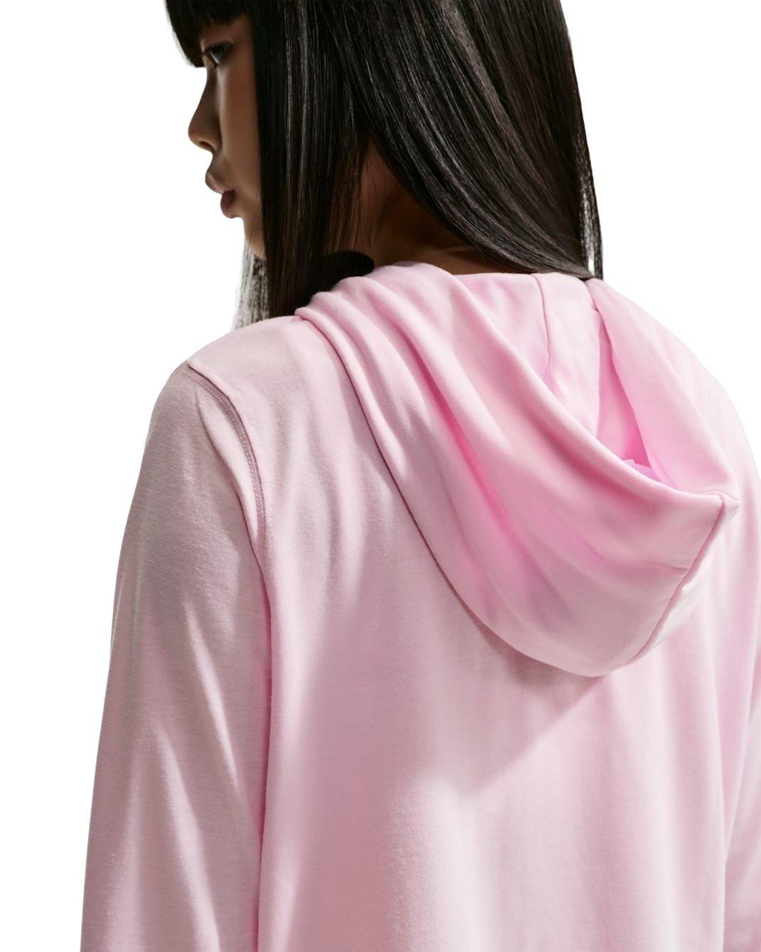 Nike Women' Sportswear Chill Knit Lightweight Hoodie -Pink - PINK Thumbnail View 2