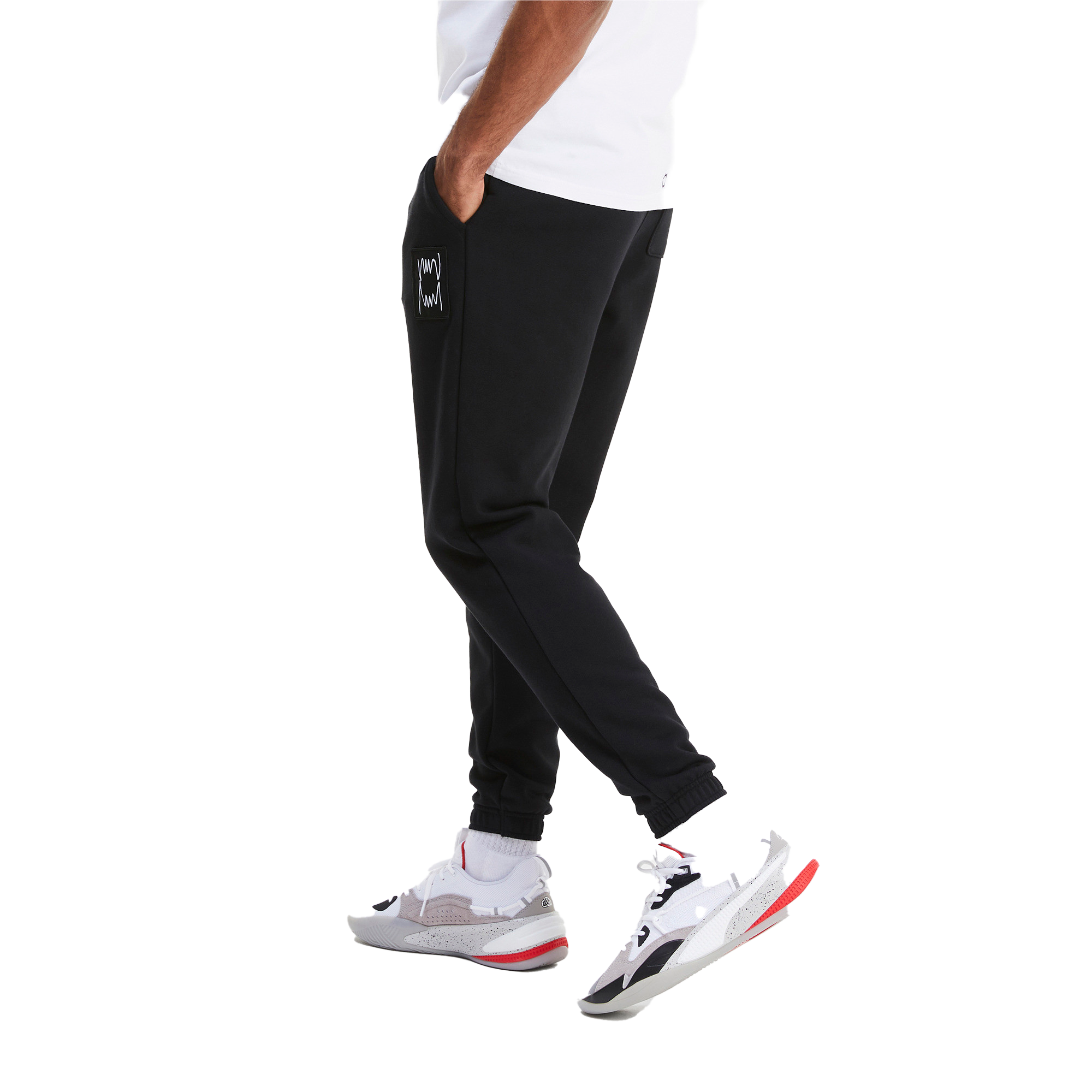 PUMA Men's Pivot Terry Pant - BLACK Thumbnail View 2