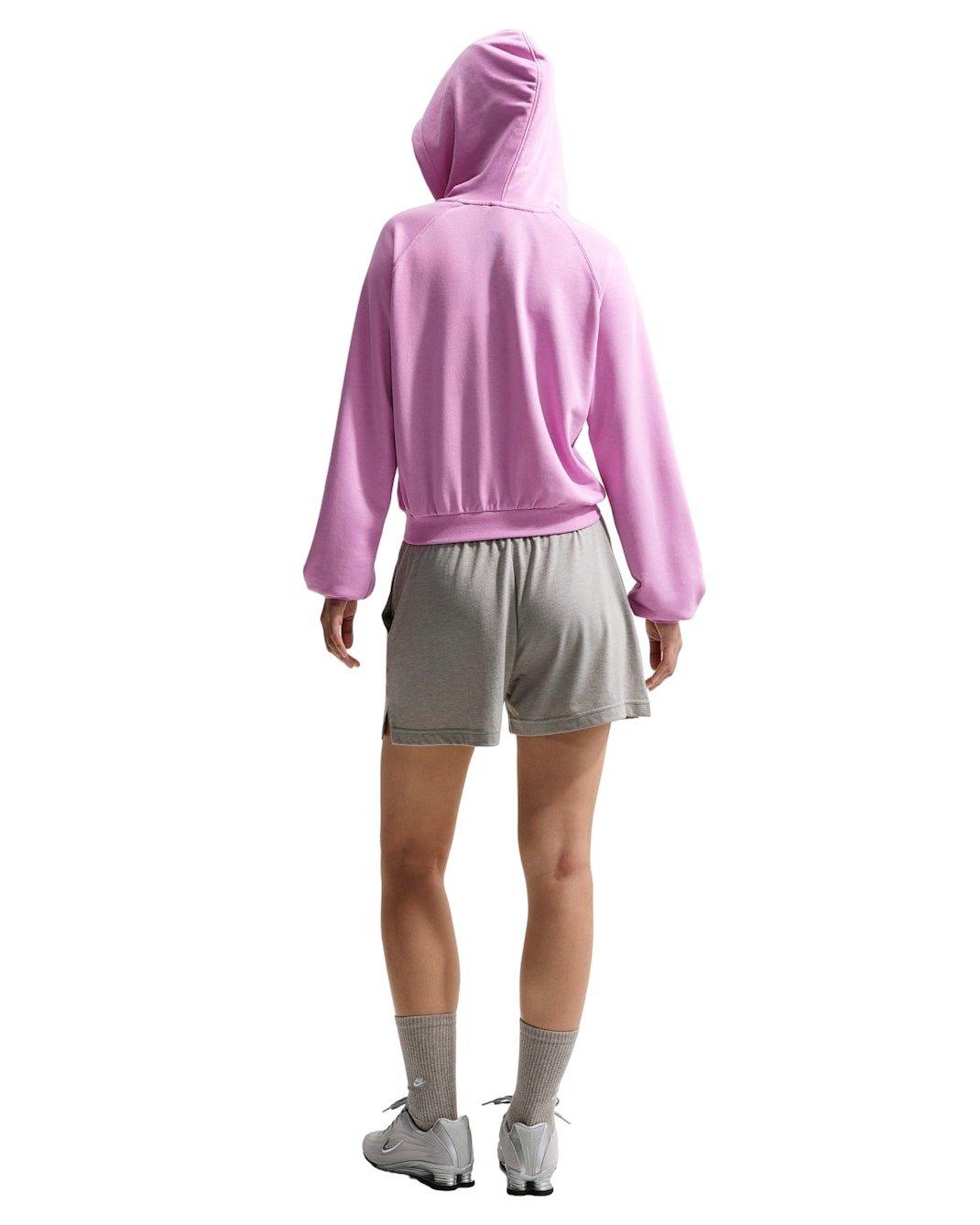 Nike Women's Sportswear Chill Knit High-Waisted Lightweight Shorts - Dk Grey - DK GREY Thumbnail View 5