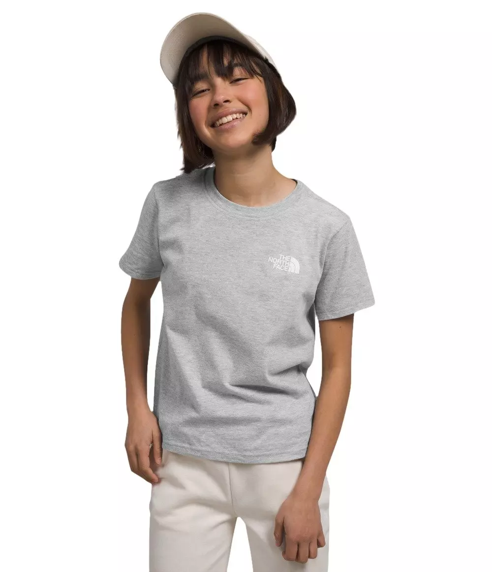 The North Face Big Girls' Graphic Tee - LT GREY