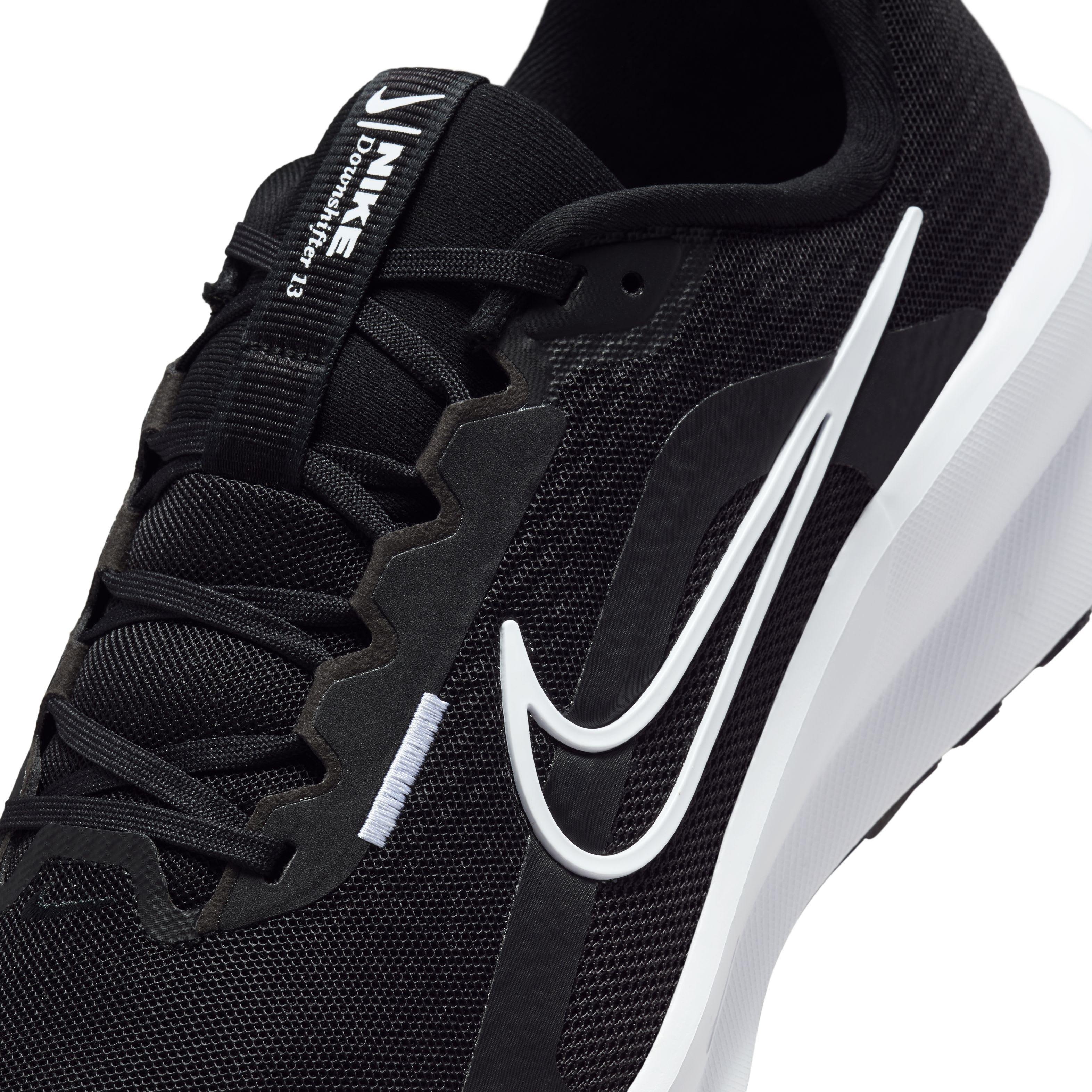 Nike Downshifter 13 "Black/Dark Smoke Grey/White" Men's Wide Running Shoe - BLACK/DK GREY/WHITE Thumbnail View 7