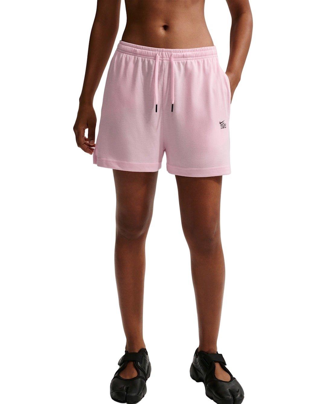 Nike Women's Sportswear Chill Knit High-Waisted Lightweight Shorts -Lt Pink - LT PINK Thumbnail View 1