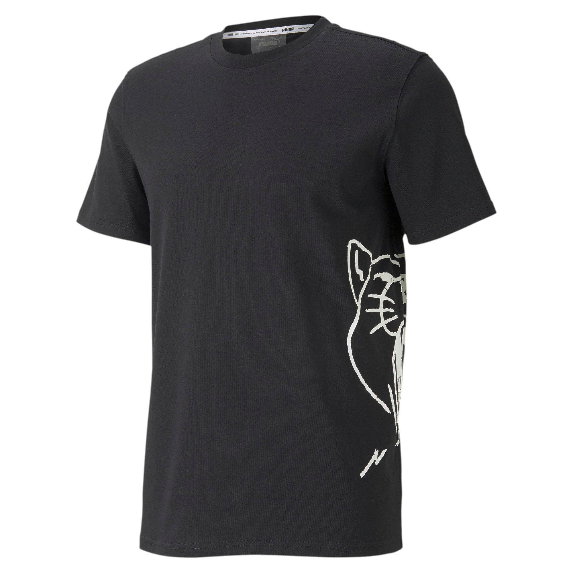 PUMA Men's Cat Jaws T-Shirt - BLACK Thumbnail View 1