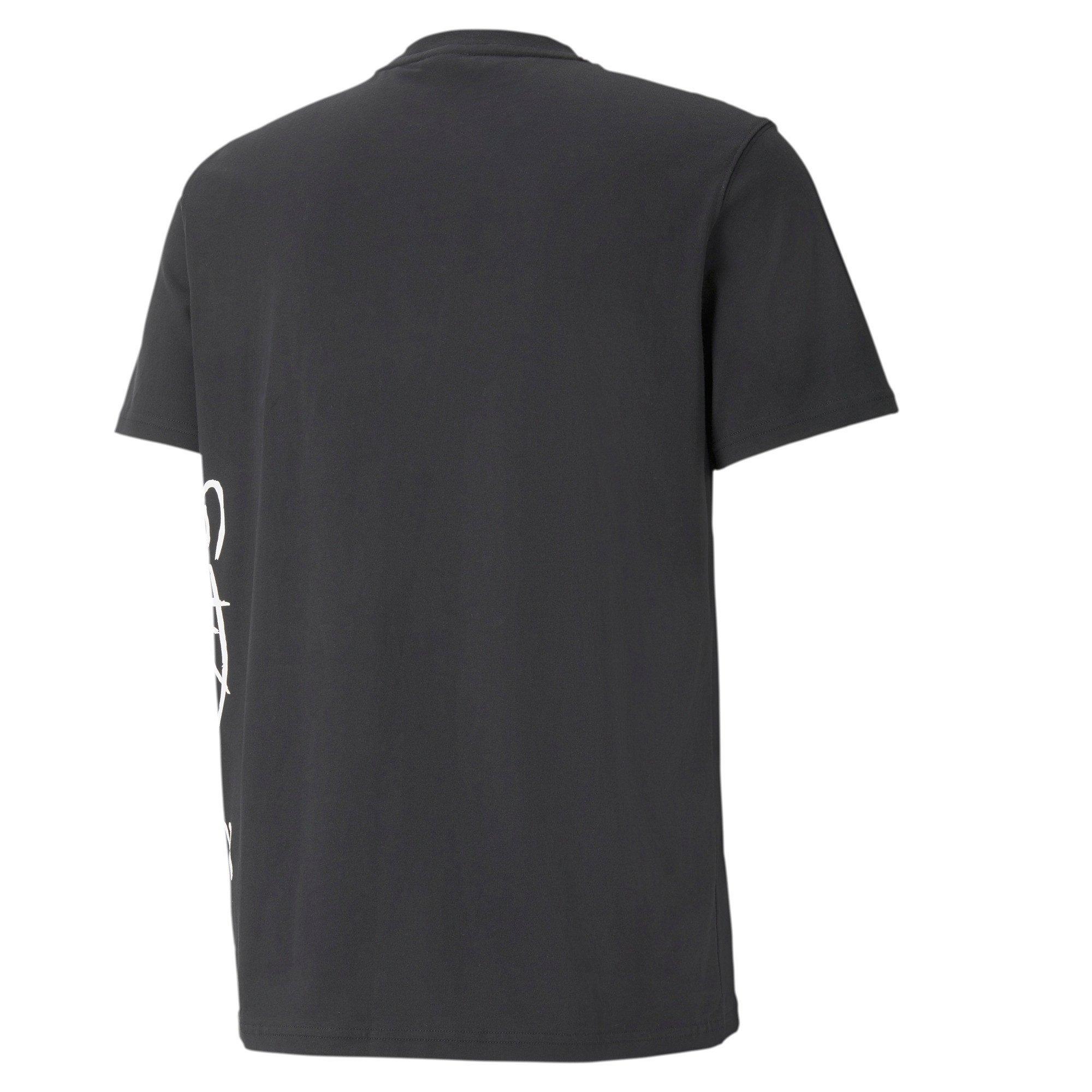 PUMA Men's Cat Jaws T-Shirt - BLACK Thumbnail View 2