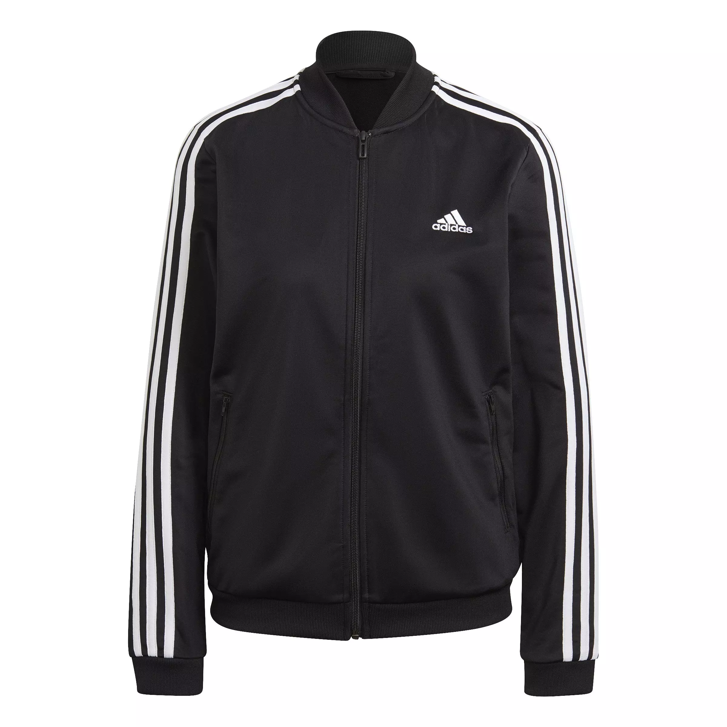 adidas Women's Essentials 3-Stripes Track Suit-Black - BLACK