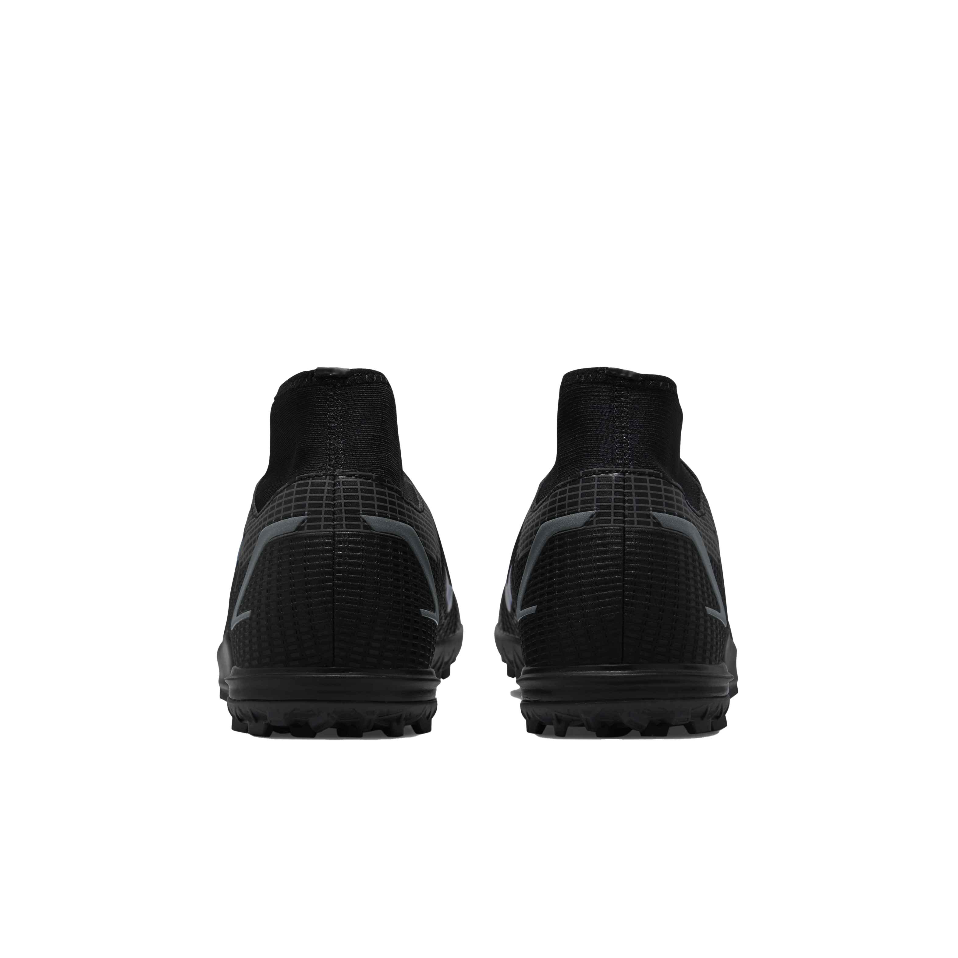 Nike Mercurial Superfly 8 Academy "Black/Iron Grey" Turf Men's Soccer Cleat - BLACK Thumbnail View 5