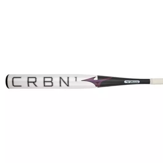 Mizuno CRBN1 Fastpitch Softball Bat (-10) - WHITE/BLACK