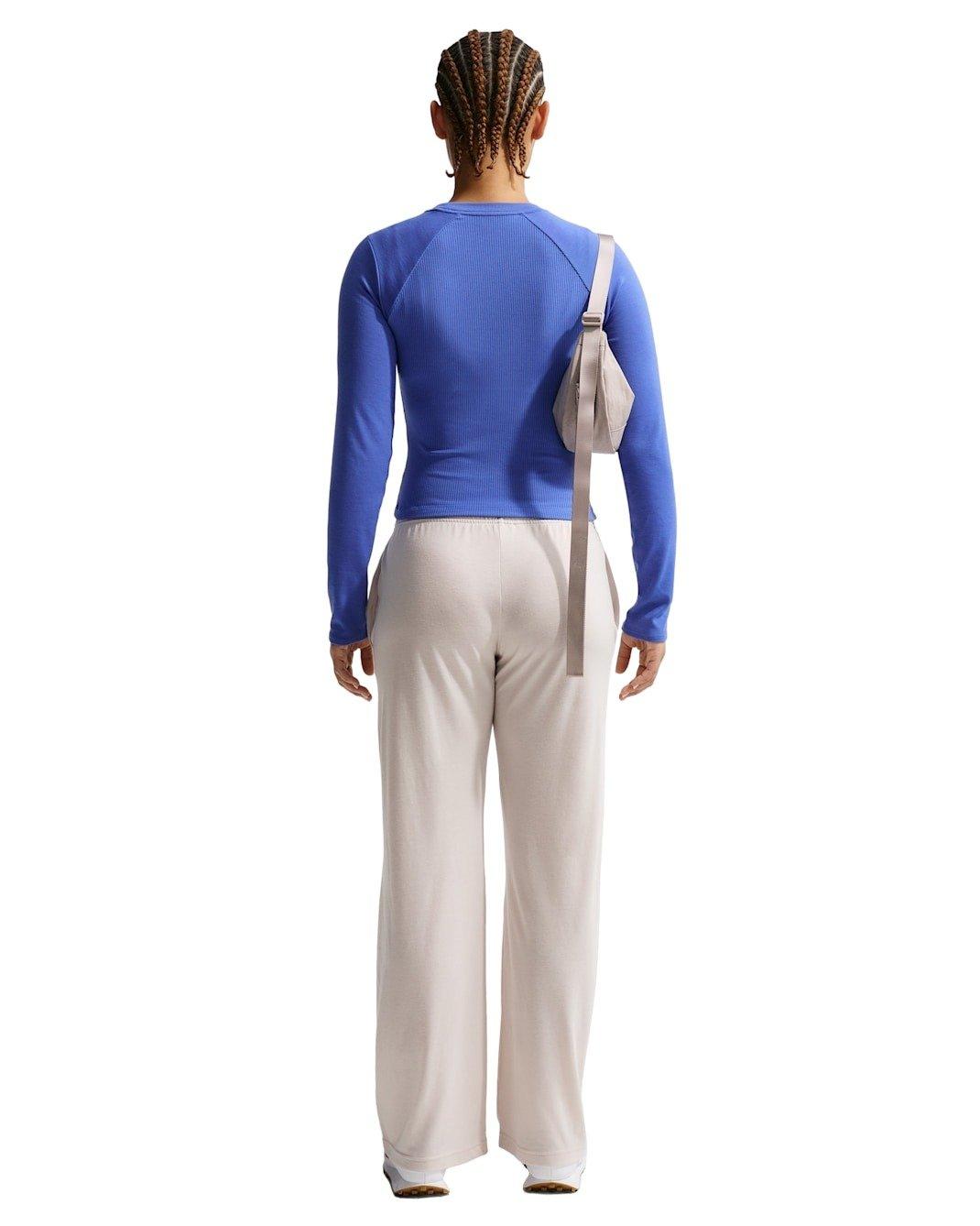 Nike Women's Sportswear Chill Knit Tight Long-Sleeve Ribbed Top - Lt Blue - LT BLUE Thumbnail View 5