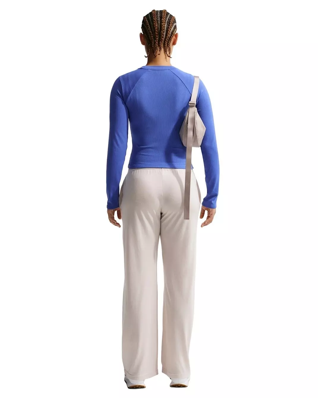 Nike Women's Sportswear Chill Knit Tight Long-Sleeve Ribbed Top -Lt Blue - LT BLUE