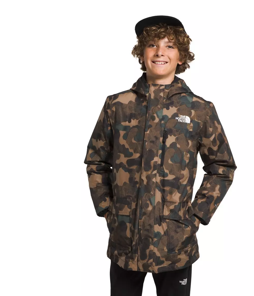 The North Face Big Boys' North Down Triclimate Jacket -Brown Camo - BROWN