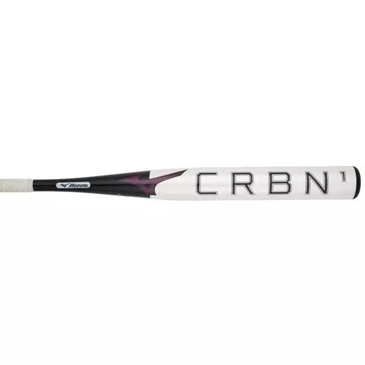 Mizuno CRBN1 Fastpitch Softball Bat (-8) - WHITE/BLACK
