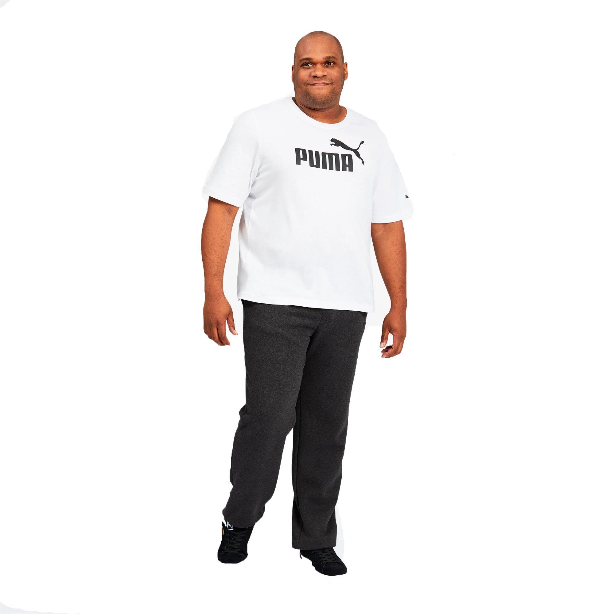 PUMA Essentials Men's Logo Sweatpants BT - DK GREY Thumbnail View 3