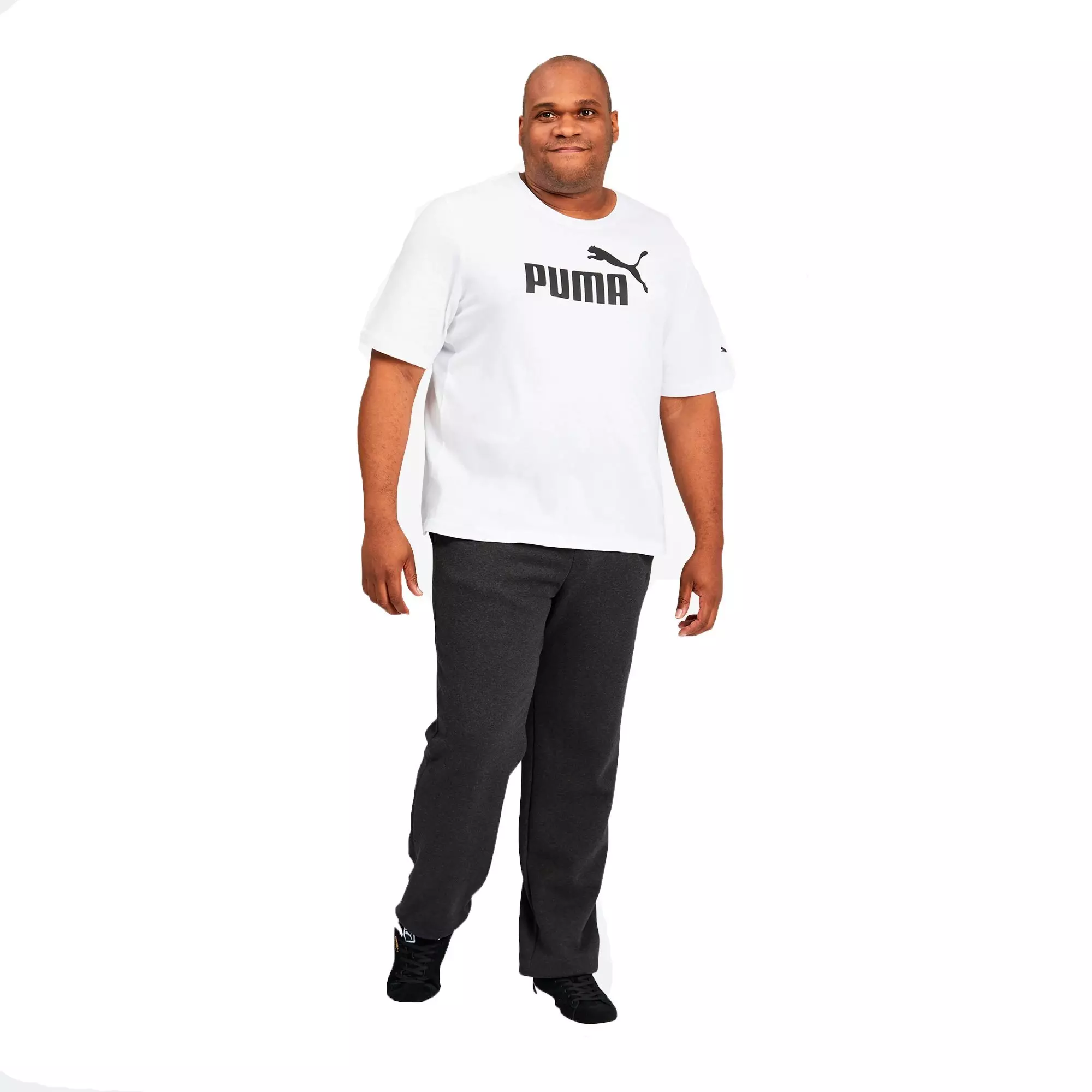 PUMA Essentials Men's Logo Sweatpants BT - DK GREY