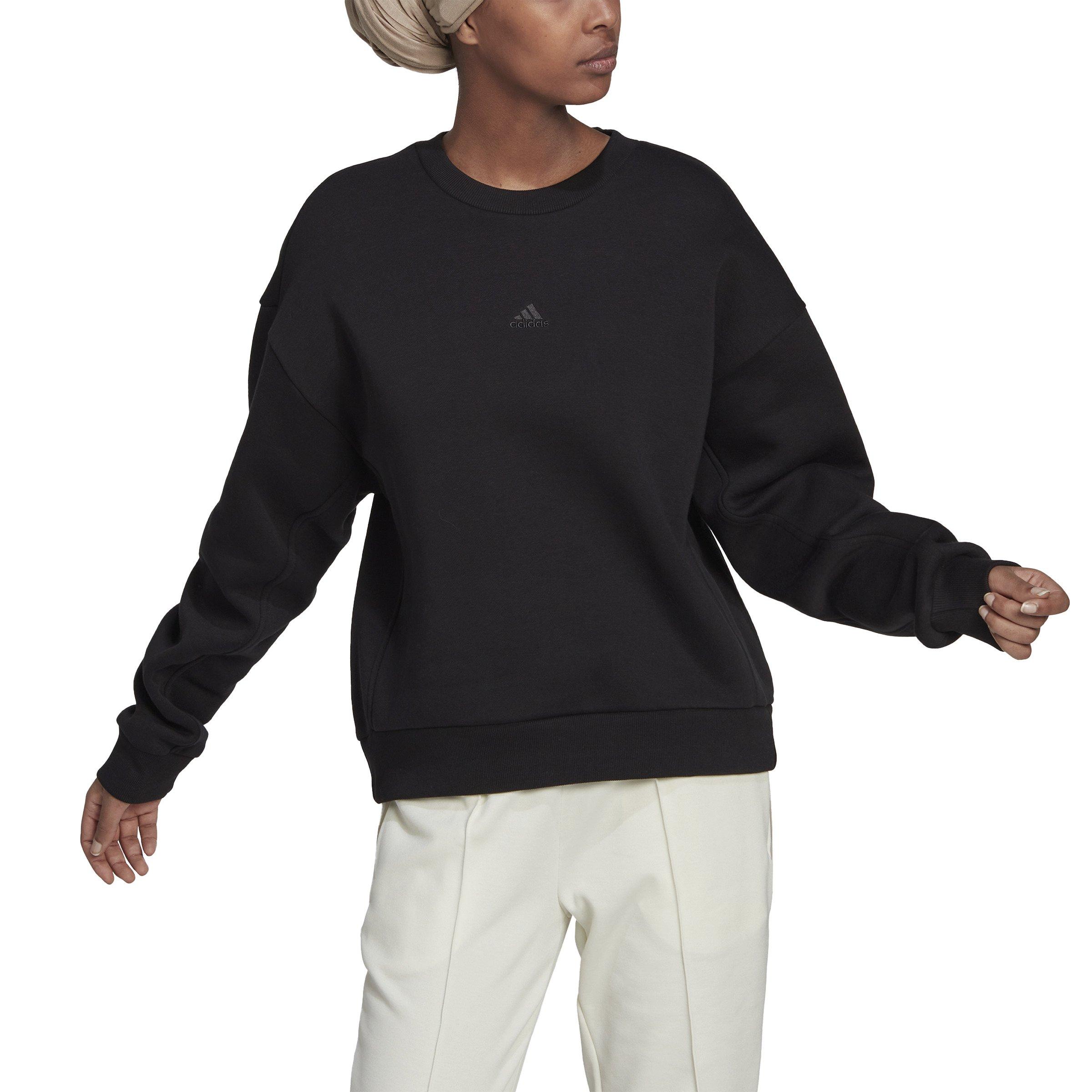 adidas Women\'s ALL SZN - | Hibbett City Fleece Gear Sweatshirt-Black
