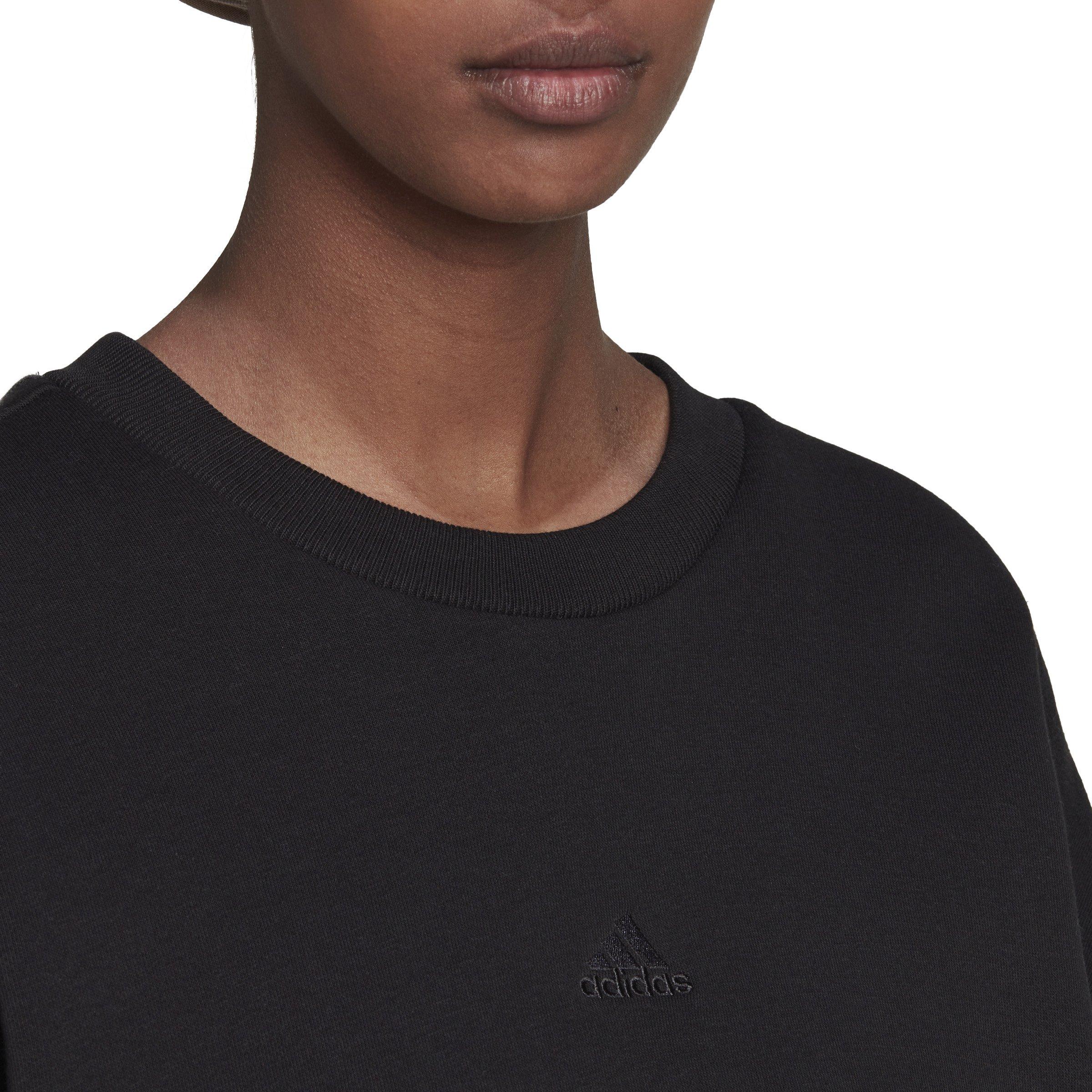 Hibbett | - SZN City Fleece Sweatshirt-Black adidas ALL Gear Women\'s