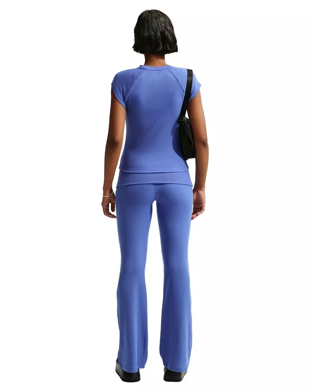 Nike Women's Sportswear Chill Knit Mid-Rise Tight Ribbed Pants - Lt Blue - LT BLUE