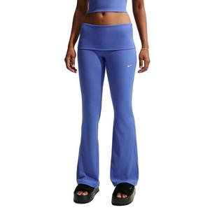 Nike Women's Sportswear Chill Knit Mid-Rise Tight Ribbed Pants -Lt Blue