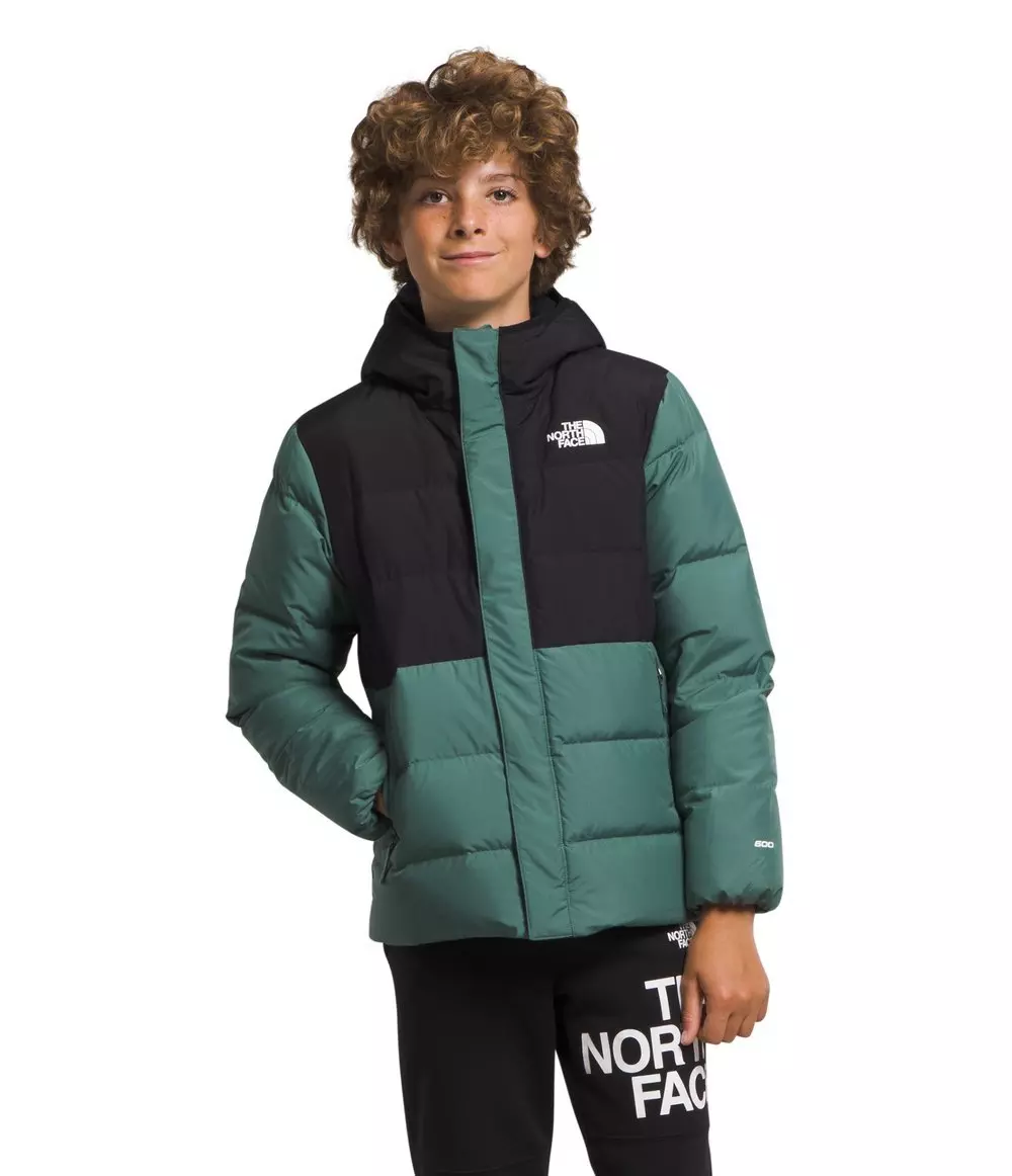 The North Face Big Boys' North Down Fleece-Lined Parka -Dk Green - DK GREEN