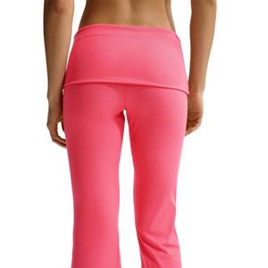 Nike Women's Sportswear Chill Knit Mid-Rise Tight Ribbed Pants -Coral