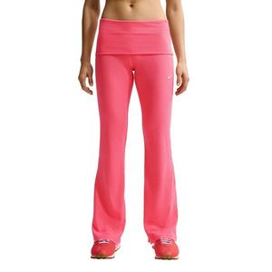 Nike Women's Sportswear Chill Knit Mid-Rise Tight Ribbed Pants -Coral