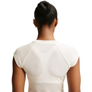 Nike Women's Sportswear Chill Knit Tight Short-Sleeve Ribbed Top -White