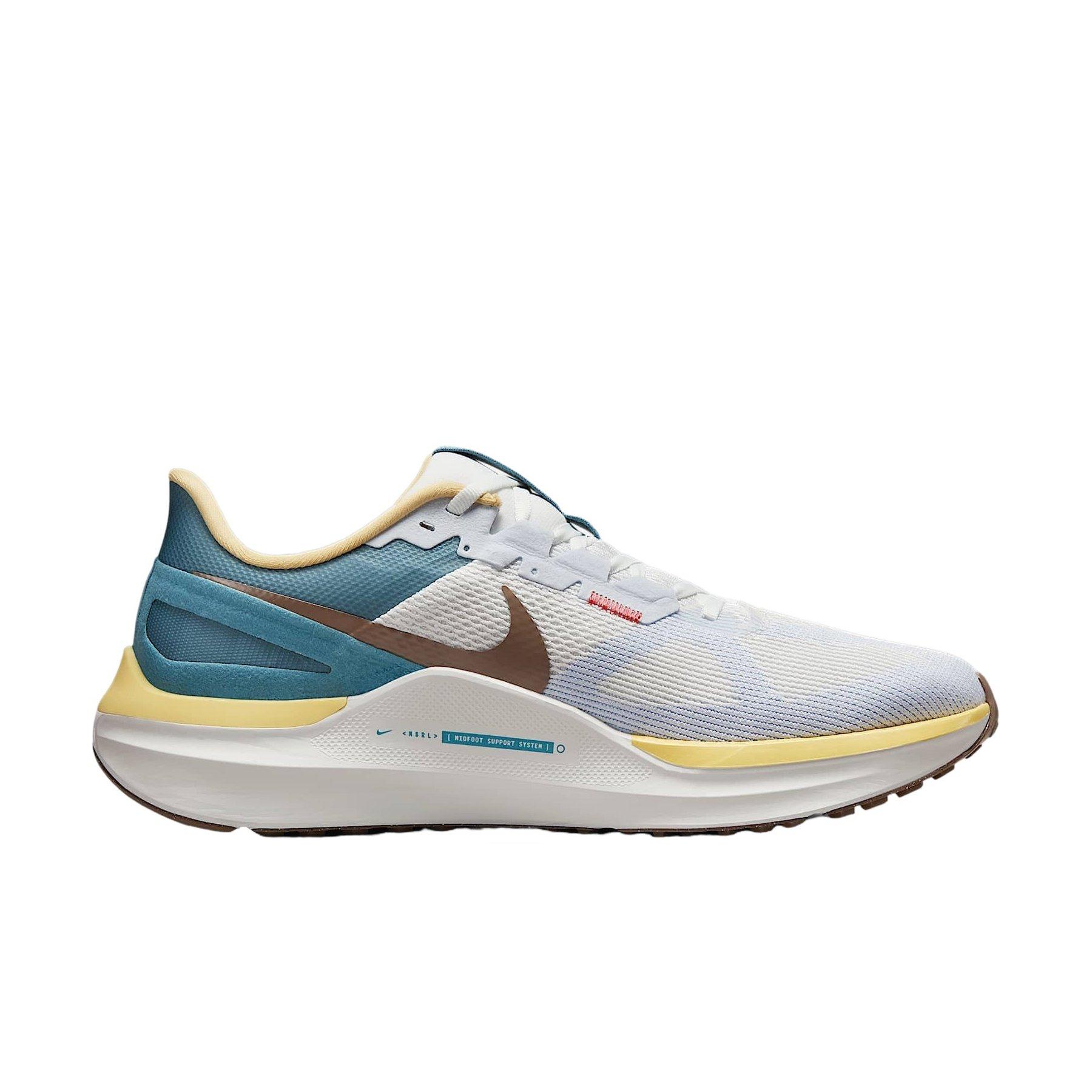 Nike Structure 25 "White/Teal/Yellow/Bronze" Men's Running Shoe - WHITE/TEAL/YELLOW/BRONZE Thumbnail View 1