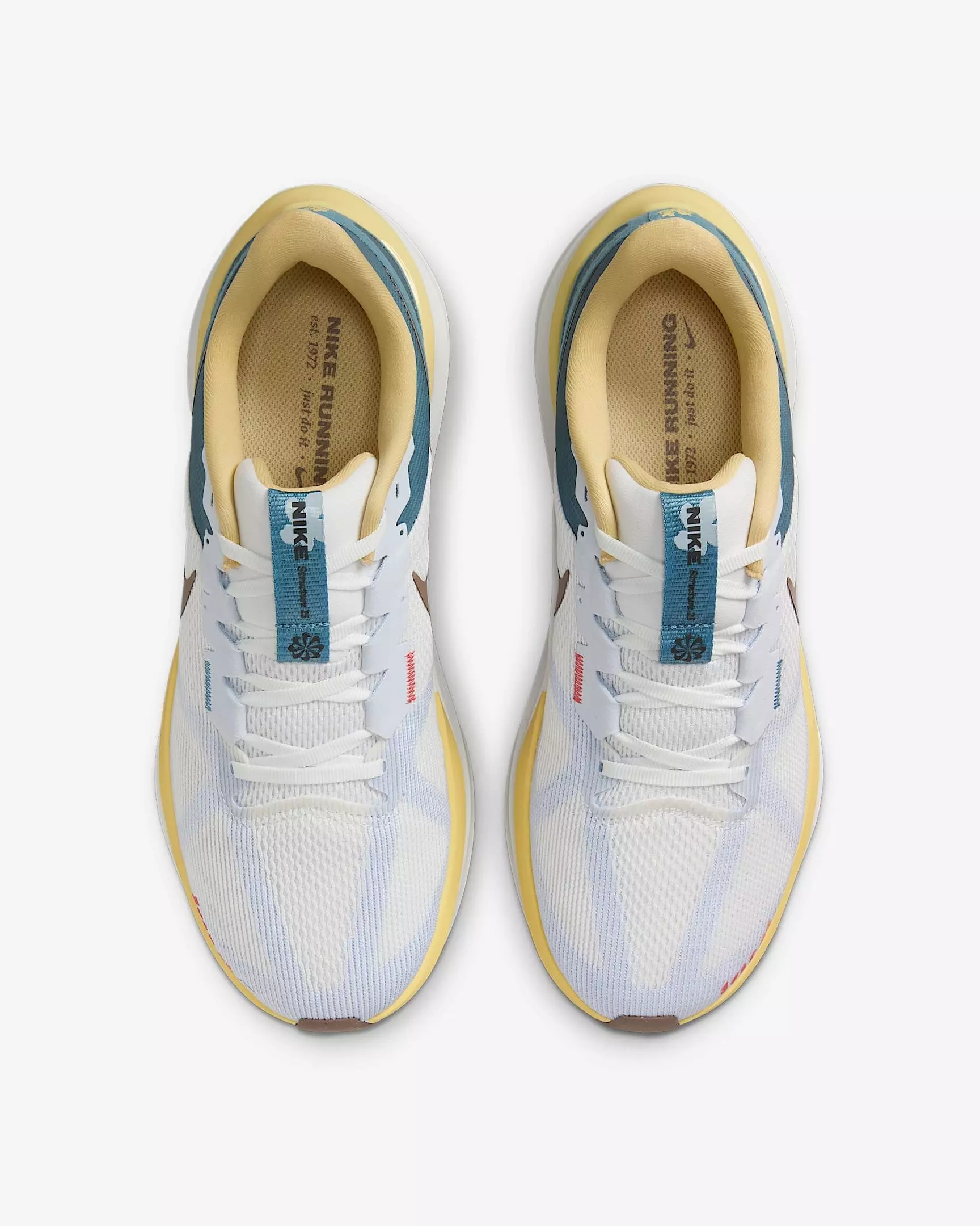 Nike Structure 25 "White/Teal/Yellow/Bronze" Men's Running Shoe - WHITE/TEAL/YELLOW/BRONZE