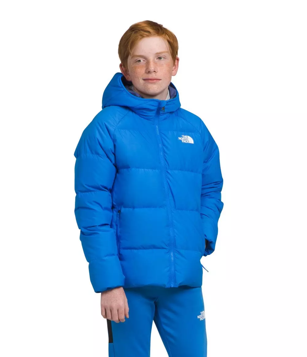 The North Face Boys’ Reversible North Down Hooded Jacket-Blue - BLUE
