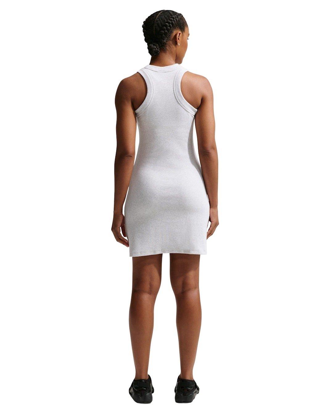 Nike Women's Sportswear Chill Knit Tight Ribbed Tank Dress - Birch Heather - BIRCH HEATHER Thumbnail View 5