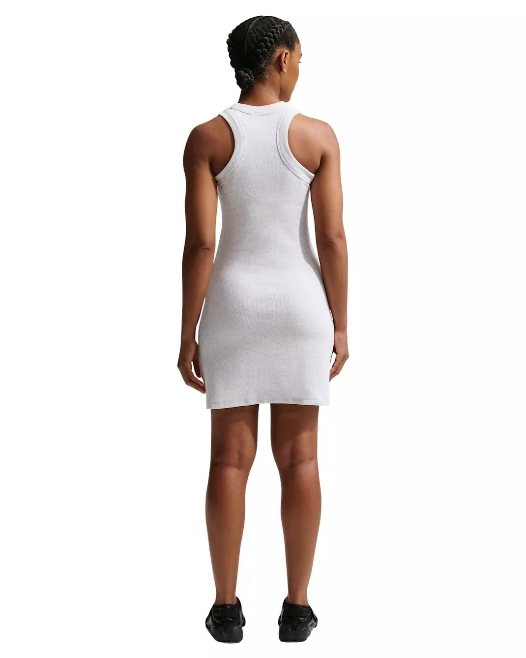 Nike Women's Sportswear Chill Knit Tight Ribbed Tank Dress -Birch Heather - BIRCH HEATHER