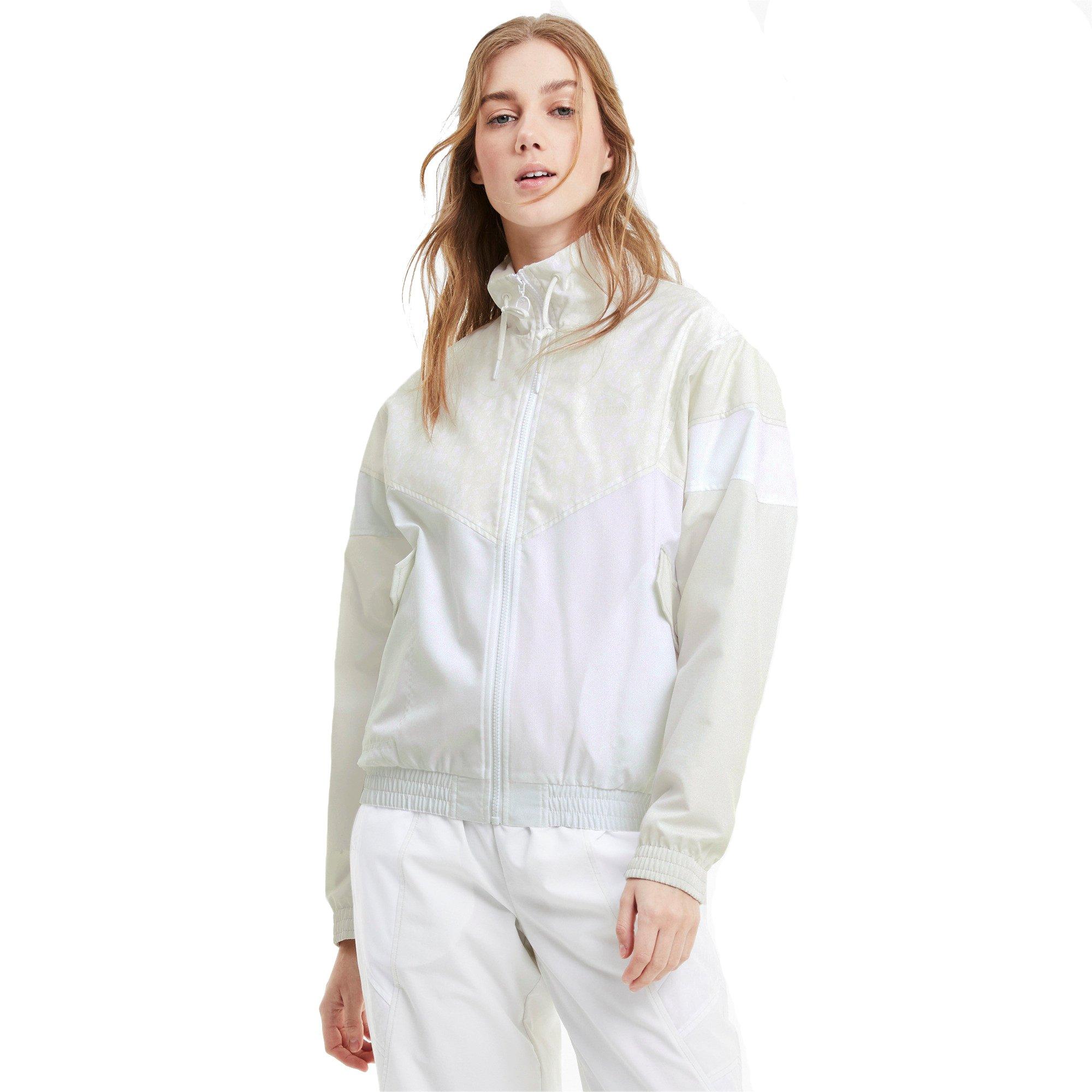 PUMA Women's Tailored for Sport Winterized Track Jacket- Cream - GREY Thumbnail View 1