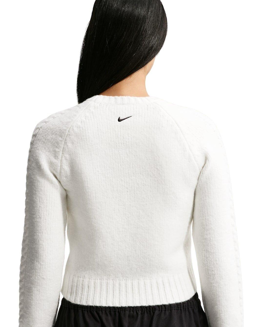 Nike Women's Sportswear Chill Knit Slim Long-Sleeve Sweater - White - WHITE Thumbnail View 2
