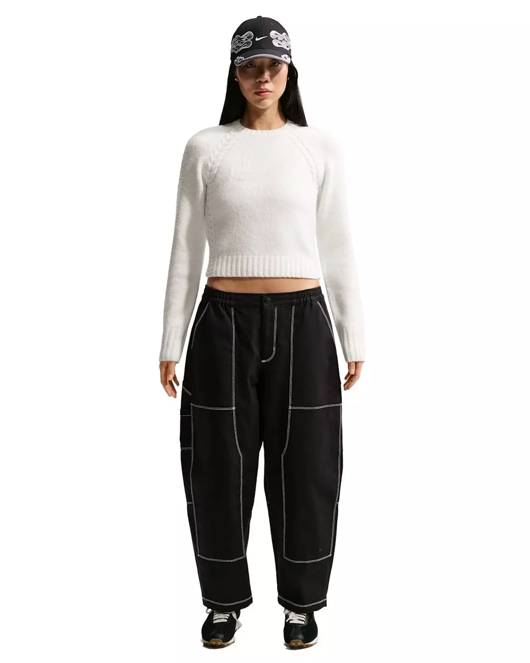 Nike Women's Sportswear Chill Knit Slim Long-Sleeve Sweater - White - WHITE