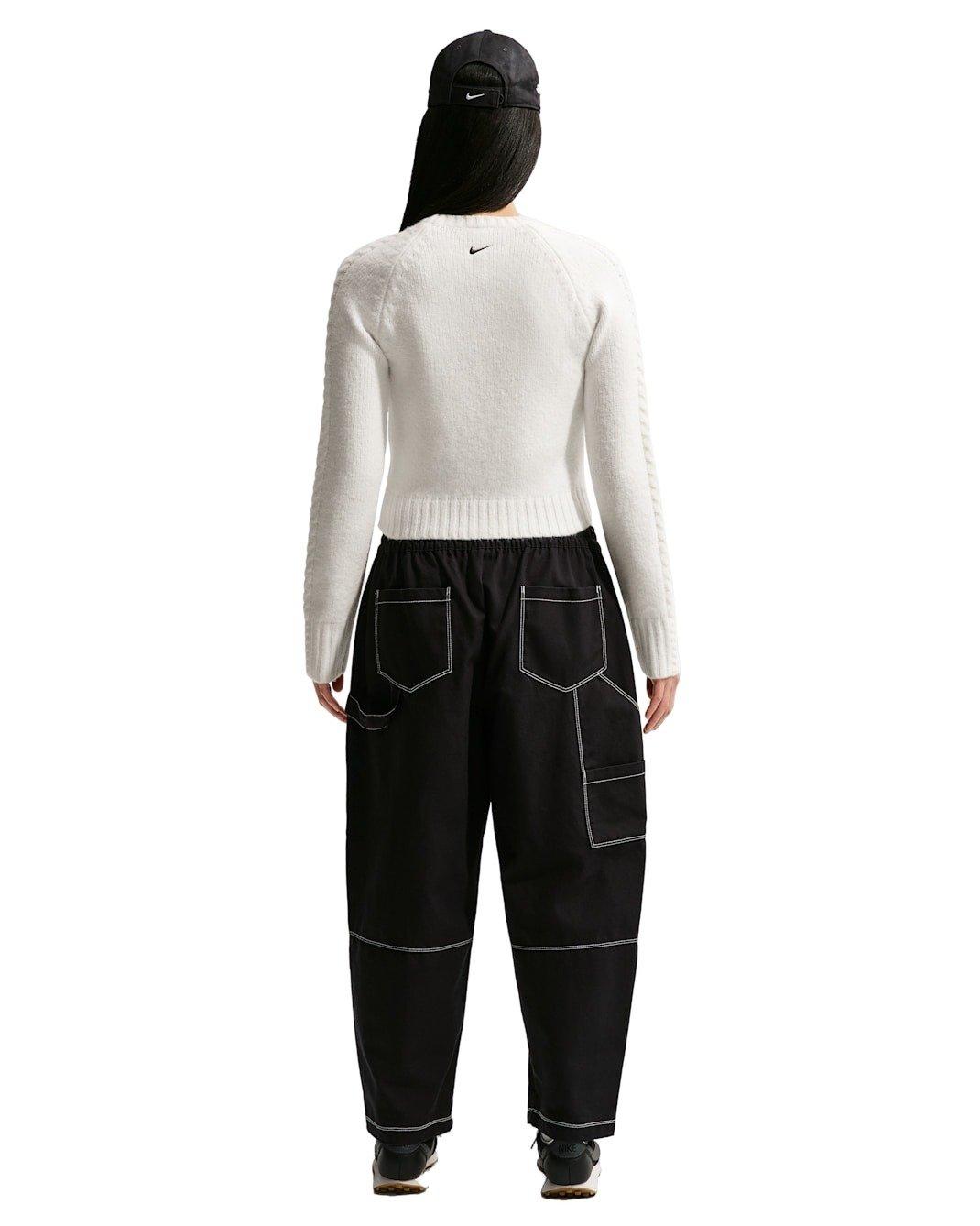 Nike Women's Sportswear Chill Knit Slim Long-Sleeve Sweater - White - WHITE Thumbnail View 5