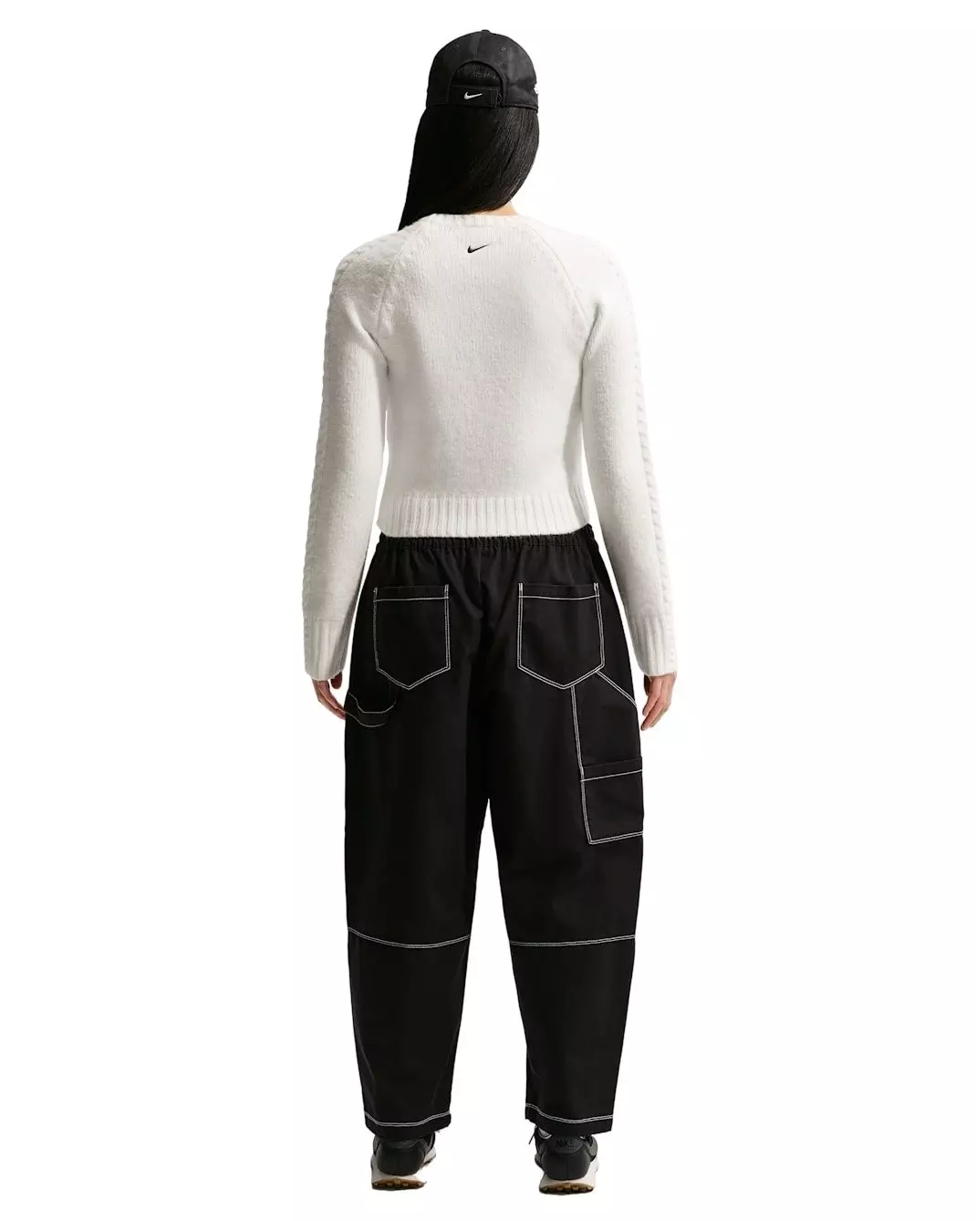 Nike Women's Sportswear Chill Knit Slim Long-Sleeve Sweater - White - WHITE