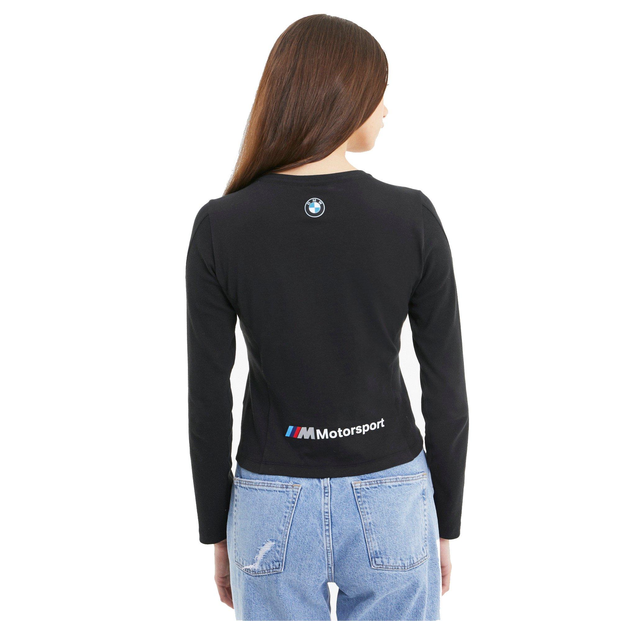 PUMA Women's BMW M Motorsport Street Long-Sleeve Shirt - BLACK Thumbnail View 2