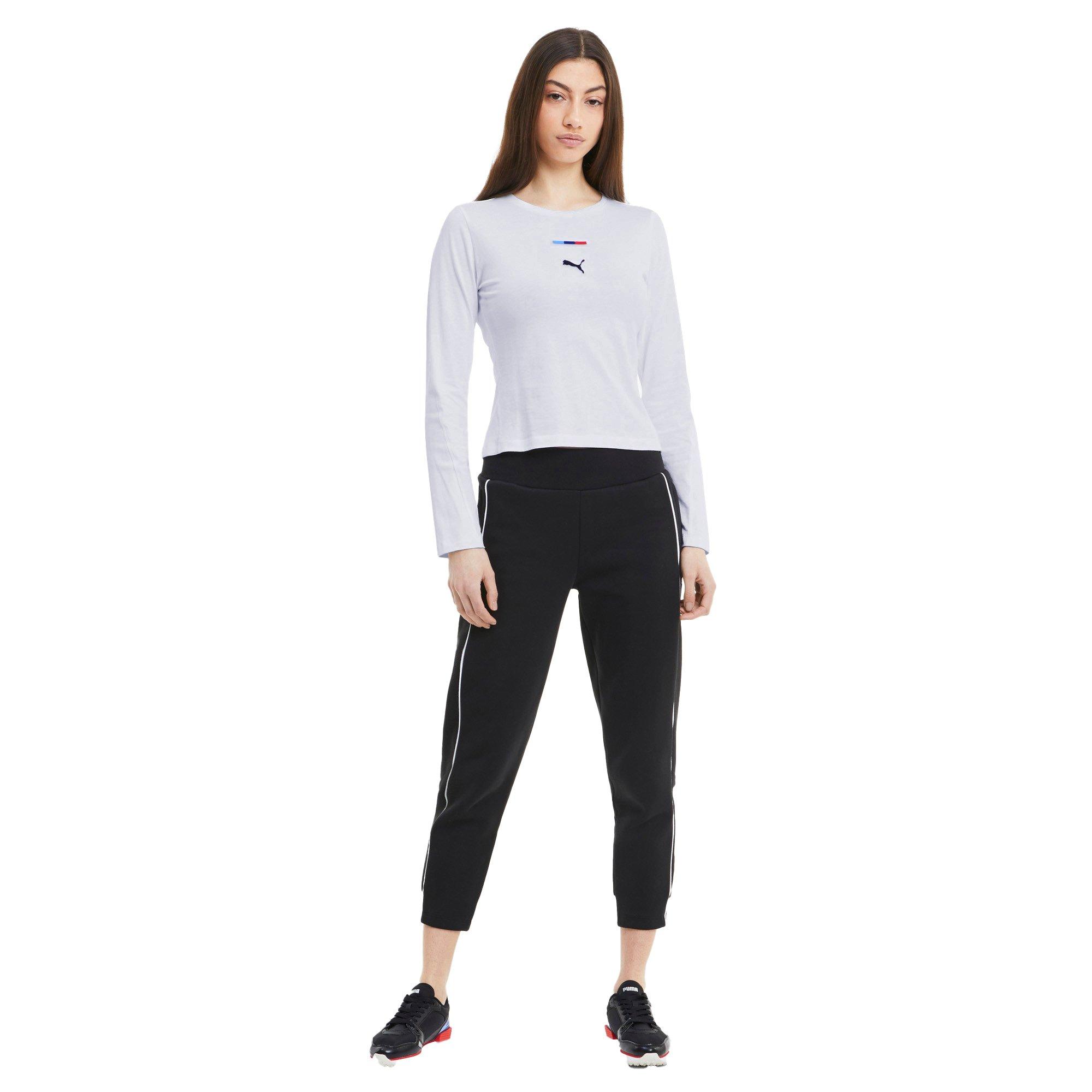 PUMA Women's BMW M Motorsport Street Long-Sleeve Shirt - BLACK Thumbnail View 3