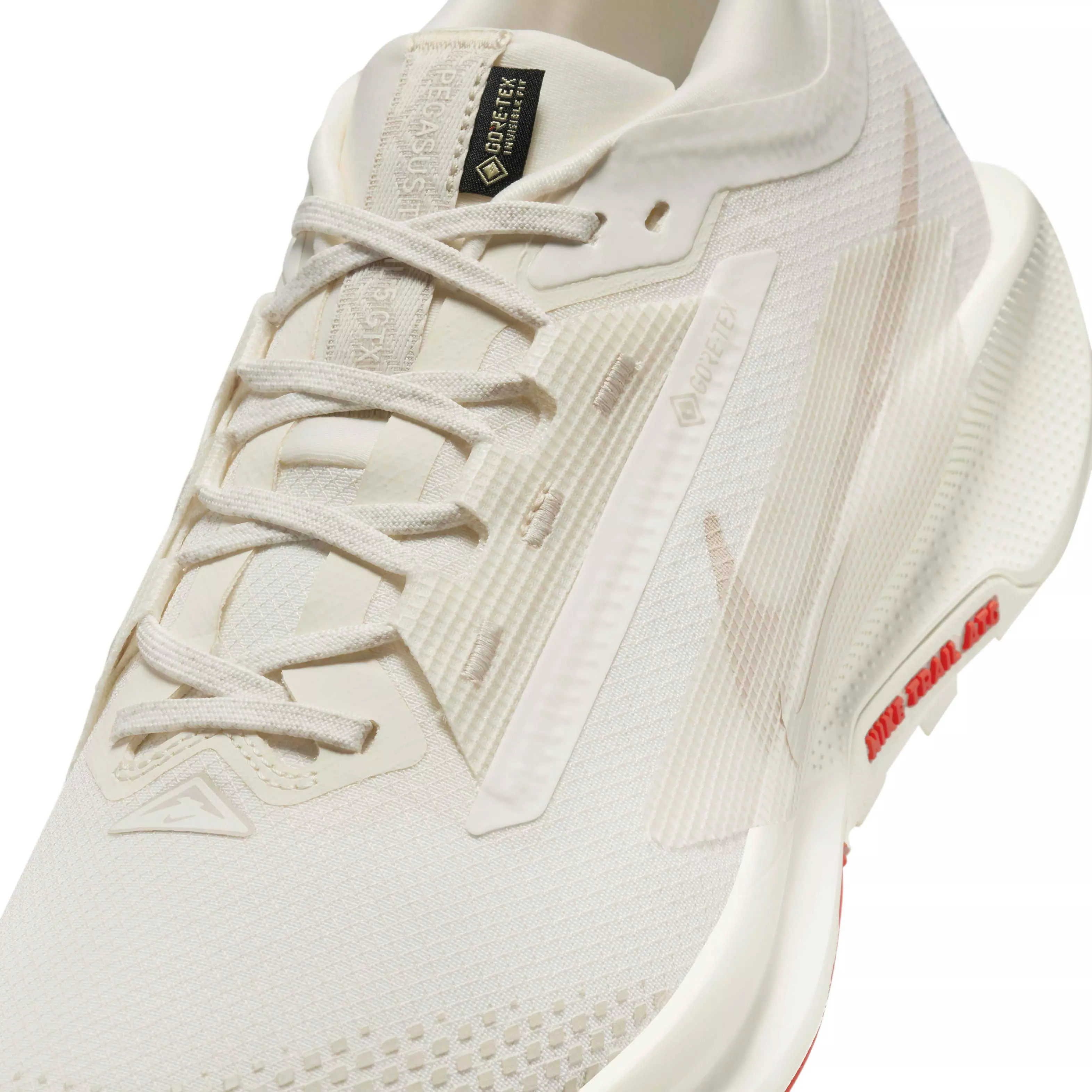 Nike Pegasus Trail 5 Gore-Tex "Sail/Picante Red/Light Orewood Brown" Men's Trail Running Shoe - WHITE/RED/BROWN