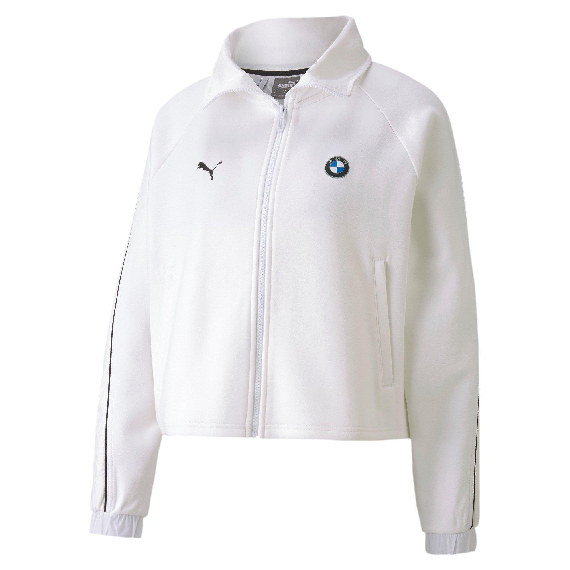 PUMA Women's BMW Motorsport Sweat Jacket - WHITE Thumbnail View 1
