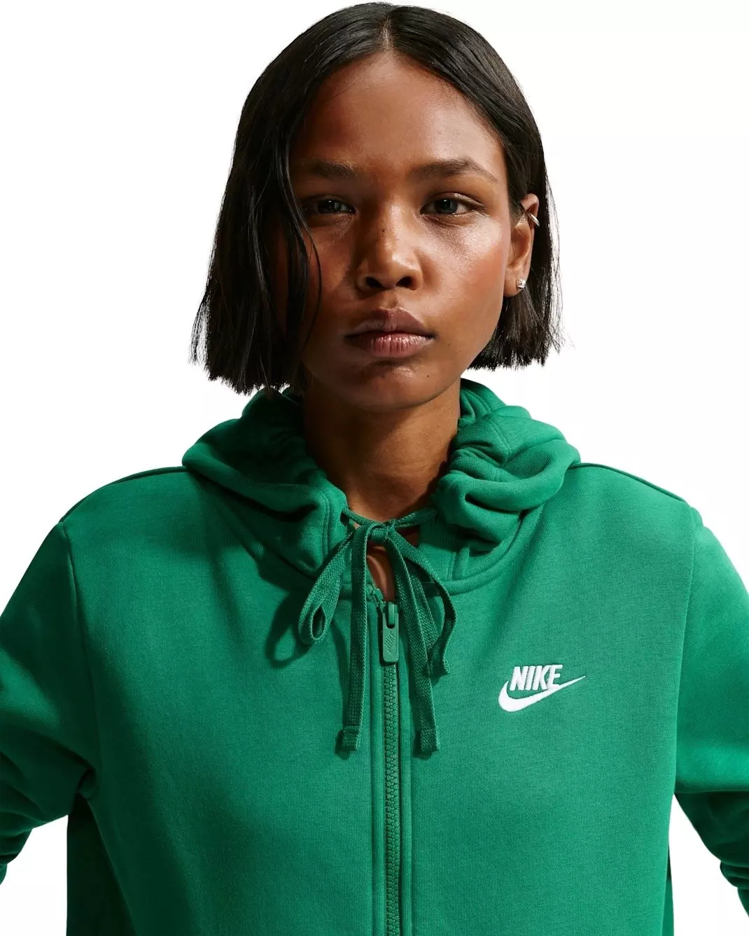 Nike Women's Sportswear Club Fleece Full-Zip Jacket -Green - GREEN
