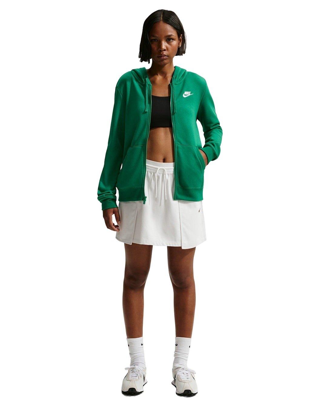 Nike Women's Sportswear Club Fleece Full-Zip Jacket -Green - GREEN Thumbnail View 4
